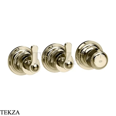 Gessi VENTI20 Термостат для душа, 2 потока, внешняя часть 65334-710, Brass PVD