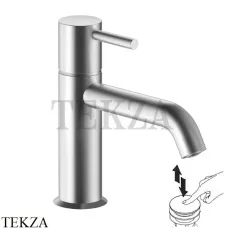 Fantini Nostromo Смеситель для раковины малый, с донным клапаном 5093E804F, матовая сталь