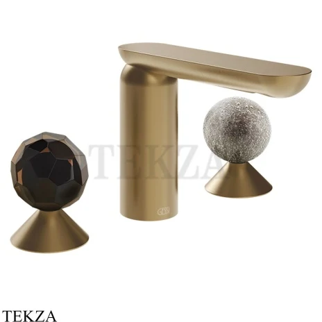 Gessi Perle Смеситель для раковины на 3 отв., без гарнитура 74265-726, бронза Brushed