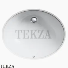 Kohler Caxton Oval Раковина встраиваемая снизу, с переливом K-2211-0, белый глянец