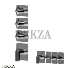 Newform Delta Zero Термостат для душа 3 потока, внешняя часть 69865E.59.064, PVD Br. Gun Metal