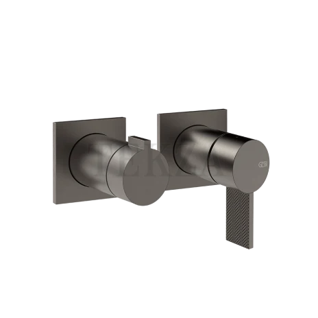 Gessi Inverso Diamantato Смеситель для душа, 2 потока, внешняя часть 73638-707, Black Metal Br. PVD