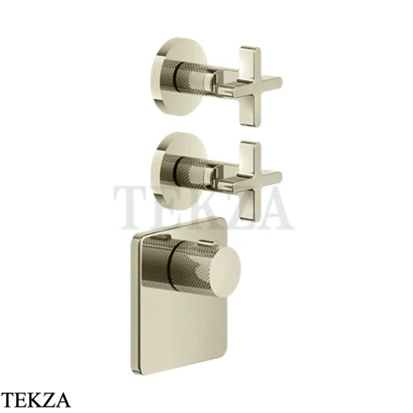 Gessi INCISO WELLNESS Термостат 2 выхода, внешняя часть 58344-720, Nickel PVD