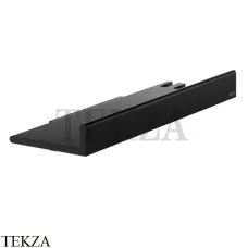 Keuco REVA Полочка для душа с крючками без стеклоочистителя 12858370000, черный матовый