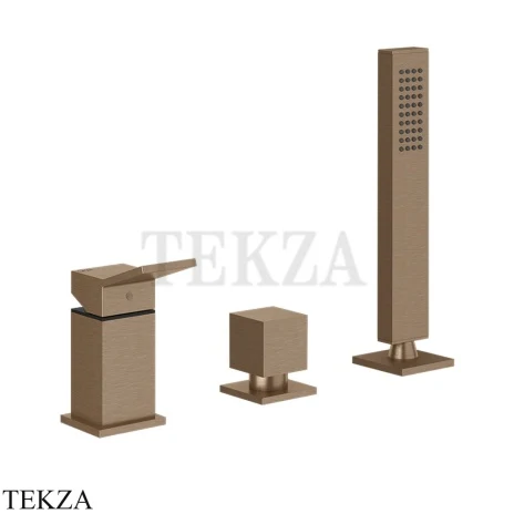 Gessi RETTANGOLO K Смеситель для ванны, без излива 53043-708, Copper Brushed PVD