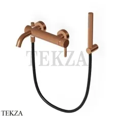 Zucchetti Isy22 Смеситель для ванны с душевым гарнитуром ZIS139.P91, brushed copper PVD