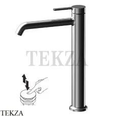 FIMA Carlo Frattini SNAP Смеситель для раковины высокий, с донным клапаном F3111/HCN, Black chrome