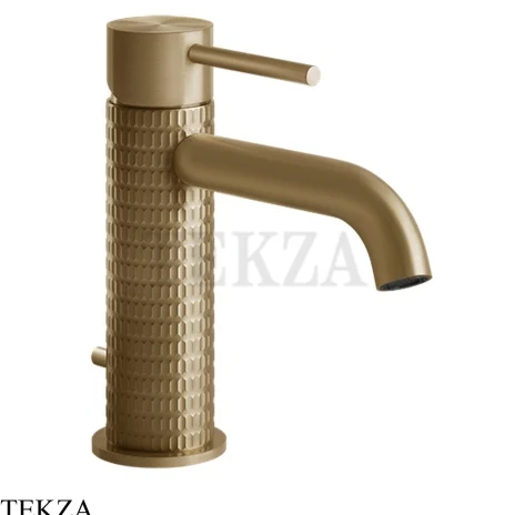 Gessi 316 MECCANICA Смеситель для раковины, с донным клапаном 54201-726, Warm Steel Brushed PVD