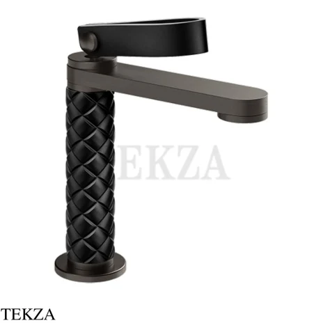 Gessi Pelle Laccetto Смеситель для раковины, с донным клапаном, 78451-440, Nero/Black Metal Br. PVD