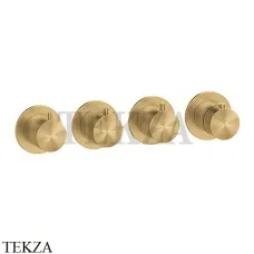 Gessi 316 SHOWER Термостат для душа на 3 выхода, внешняя часть 54336-727, Brushed Brass