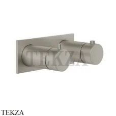 Gessi Ingranaggio-Anello Термостат для душа на планке, 2 потока, внешняя часть 63334-149, Finox Brushed Nickel