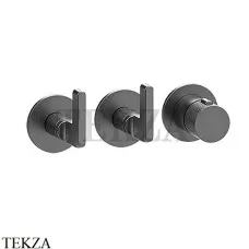 Gessi INCISO SHOWER Термостатический смеситель, 2 потока, внешняя часть 58334-707, Black Metal Brushed