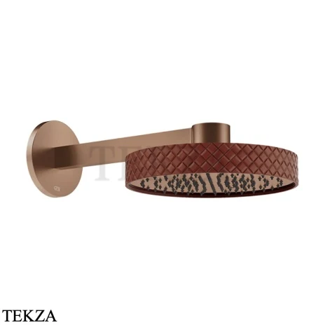 Gessi Pelle Tresse Верхняя лейка с кронштейном D30,5 см, 78249-445, Red Cherry/ Copper Br. PVD