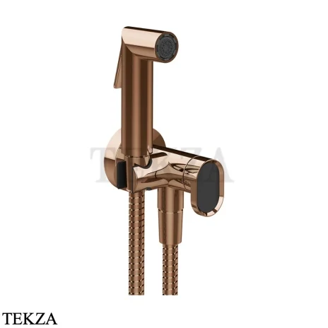 Gessi Jacqueline Гигиенический душ с запорным узлом, выводом воды и держателем 56527-030, медь глянец
