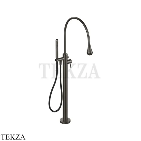 Gessi Goccia Смеситель для ванны напольный, внешняя часть 33029-707, Black Metal Br. PVD