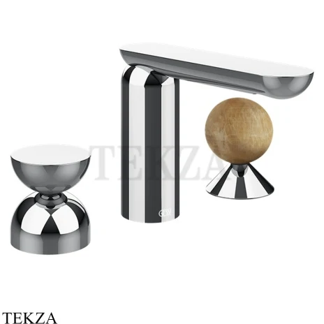 Gessi Perle Смеситель для раковины на 3 отв., без гарнитура 74938-031, хром глянец