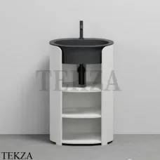 CIELO I Catini Tiberino Тумба отдельностоящая CAMTL, с 3-мя полками, слив в стену, белый-Lavagna CIELO I Catini Tiberino Тумба отдельностоящая CAMTL, с 3-мя полками, слив в стену, белый-Lavagna