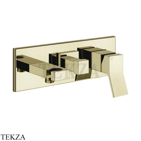 Gessi RETTANGOLO K Смеситель для душа (1 руч.душ/2 верх.душ), внешняя часть 53140-710, Brass PVD