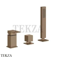 Gessi Rettangolo Смеситель для ванны без излива, 2 потока 20043-708, Copper Brushed