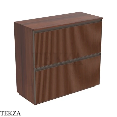 Flaminia Cubika тумба под раковину напольная 85×37×78,5 см, 2 ящика, орех Noce Greca