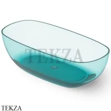 Dea Design Modern Ванна отдельностоящая скругленная 180x85 Glasstech DD8666 1800 R8, Lake Water Blue R8