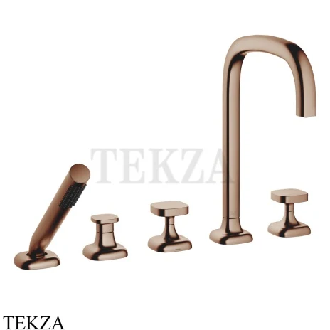 Dornbracht COYA Смеситель для ванны на 5 отверстий с гарнитуром 27522404-42, Brushed Bronze (PVD)