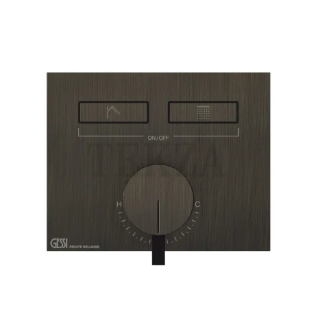 Gessi HI-FI Однорычажный смеситель, на 2 потока, внешняя часть 63079-187, бронза Aged