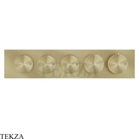Gessi Origini ACCENT Термостат для душа 3 потока с кнопками, внешняя часть 66224-727, Brushed Brass