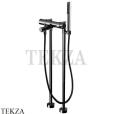 FIMA Carlo Frattini Spillo UP Смеситель для ванны напольный, с гарнитуром F3034/4CN, Black chrome