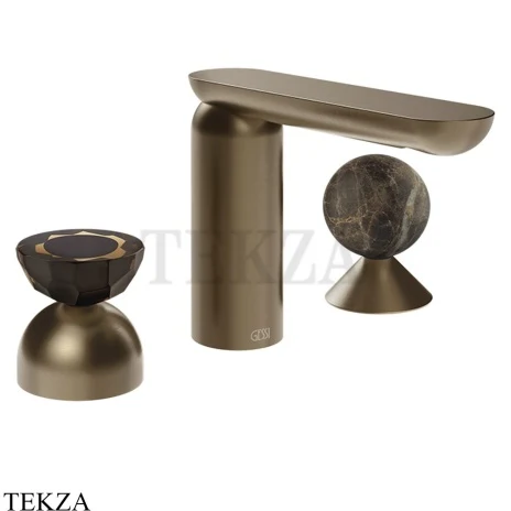 Gessi Perle Смеситель для раковины на 3 отв., без гарнитура 74818-761, бронза Coffee