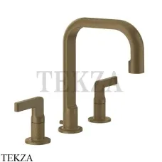 Gessi INCISO Смеситель для раковины средний, с донным клапаном 58013-713, Antique Brass