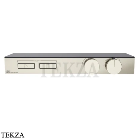 Gessi HI-FI Термостатический смеситель с полочкой, на 2 потока, внешняя часть 63022-720, никель глянец