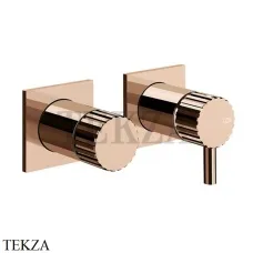 Gessi Incastri Смеситель для душа 2 потока, внешняя часть 75038-030, Copper PVD