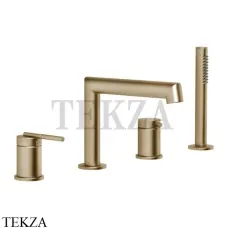 Gessi INGRANAGGIO Смеситель на борт ванны, с гарнитуром 63537-726, Warm Bronze Br.
