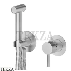 Newform Гигиенический душ и WC со смесителем и держателем 69681EX.50.050, Stainless steel