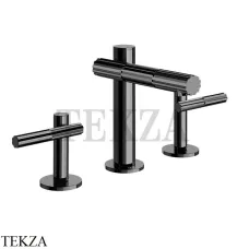Gessi Incastri Смеситель для раковины на 3 отв., без донного клапана 75014-706, Black Metal PVD