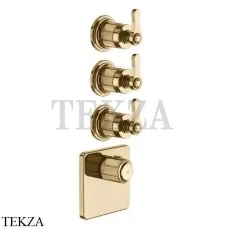 Gessi VENTI20 Термостат для душа, 3 потока, внешняя часть 65206-735, Warm Bronze PVD