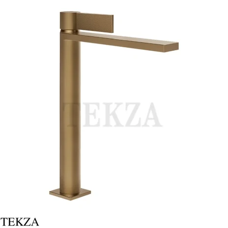 Gessi Inverso Diamantato Смеситель для раковины высокий, без гарнитуры 73604-791, Deep Bronze Brushed PVD