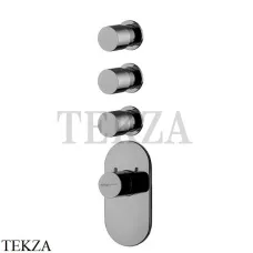 FIMA Carlo Frattini Spillo UP Термостат для душа 3 потока, внешняя часть F3253X3CN, Black chrome