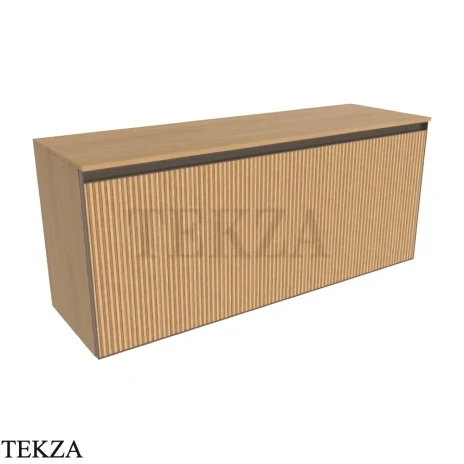 Flaminia Cubika тумба под раковину подвесная 120×37×50 см, 1 ящик, натуральный дуб Rovere Naturale Greca