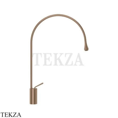 Gessi Goccia Смеситель для раковины высокий, без сливного гарнитура 33606-708, Copper Br. PVD