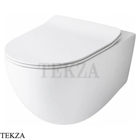ArtCeram File 2.0 унитаз подвесной чаша без ободка The.Rimless FLV004 05 30, белый матовый