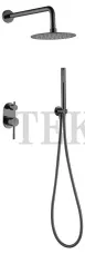 Boheme Uno Смеситель встроенный SET, душ верхний, гарнитур Uno 464-SGM Shine Gun Metall Boheme Uno Смеситель встроенный SET, душ верхний, гарнитур Uno 464-SGM Shine Gun Metall