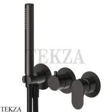 Newform Linfa II Смеситель для душа SET, 2 потока, внешняя часть 69468E.01.093, черный матовый