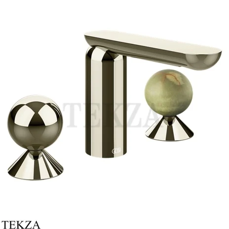 Gessi Perle Смеситель для раковины на 3 отв., без гарнитура 74055-720, никель глянец