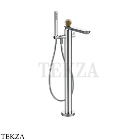 Gessi Perle Смеситель для ванны напольный, внешняя часть 74429-031, хром глянец