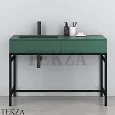 CIELO MILANO Консоль с керамической раковиной и ящиком, Muschio-черный