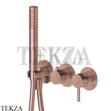 Newform X-Steel 316 Душевой комплект смеситель 2 потока, ручной душ, сталь 69667EX.59.067, PVD Brushed copper bronze
