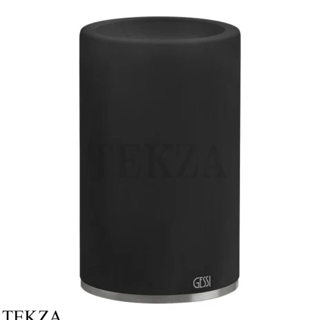 Gessi 316 ACCESSORIES Стакан для зубных щеток настольный, композит черный 54732-239, Steel Brushed