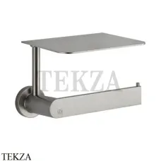 Gessi Emporio Держатель туалетной бумаги с полочкой 38855-149, Finox Brushed Nickel